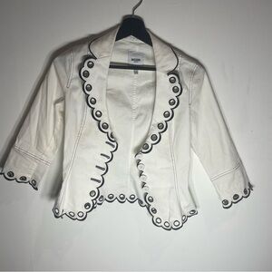 Moschino Cream Jacket with Black Detailing